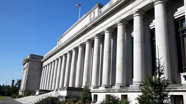 A government building with columns