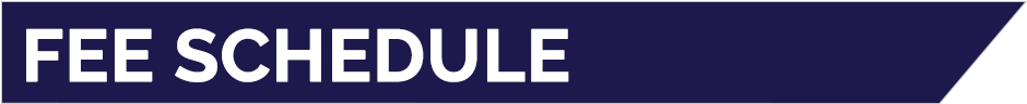 Fee Schedule